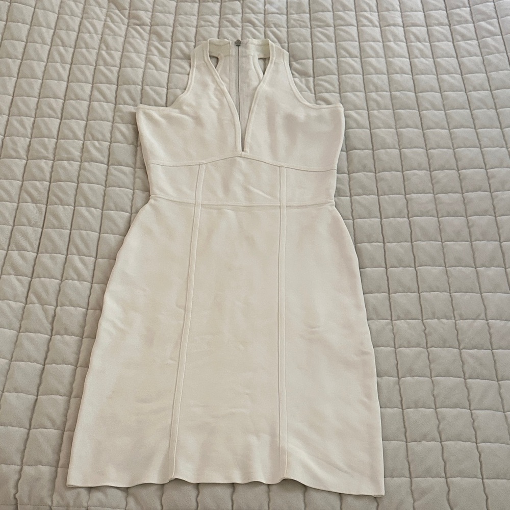 BCBGMaxAzria Ivory Backless Dress